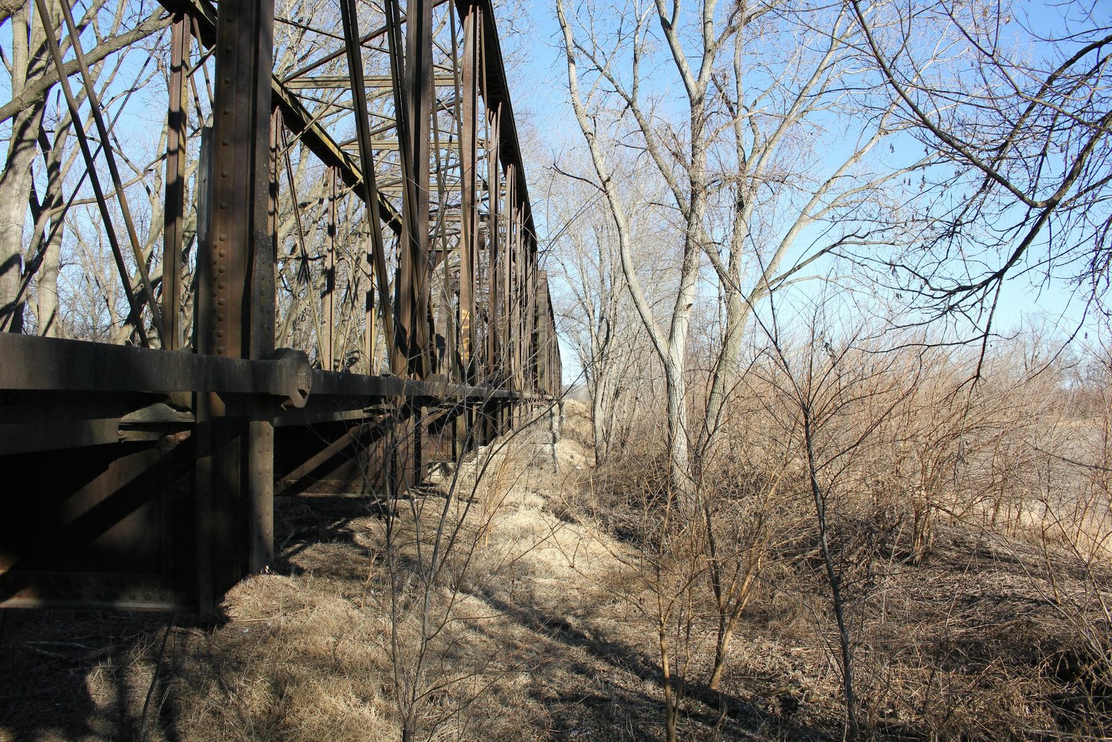Looking east